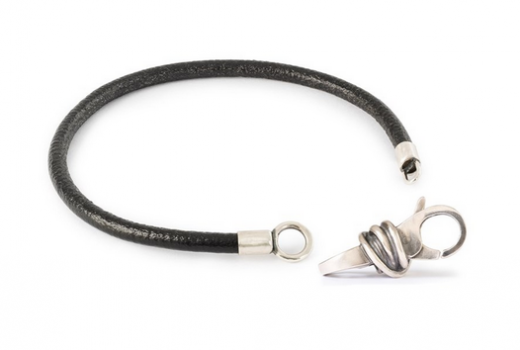 50 Jahre Gl�cksknoten Jubil�ums Leder Armband, mit silbernem Verschluss in Ihrer Wunschl�nge