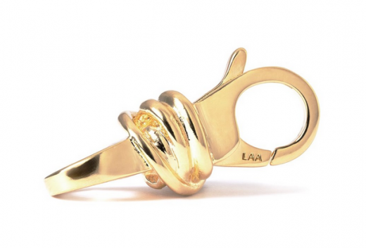 Gl�cksknoten Verschluss, 18k vergoldet, limitiert