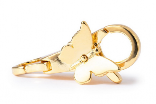 Fl�gelschlag Verschluss, 18k vergoldet