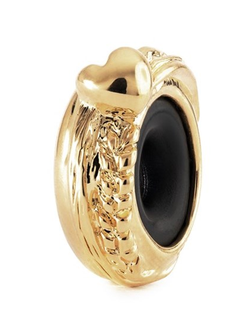Herbstherz Spacer 18k vergoldet