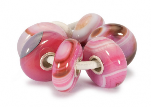 Rosa gestreifte Achat Set