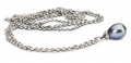Fantasie Halskette Pfauen Perle 60 cm